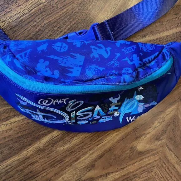 Walt Disney World 50th Anniversary Belt Bag Hip Shoulder Waist Fanny Pack Blue - Picture 4 of 8